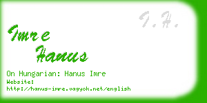 imre hanus business card